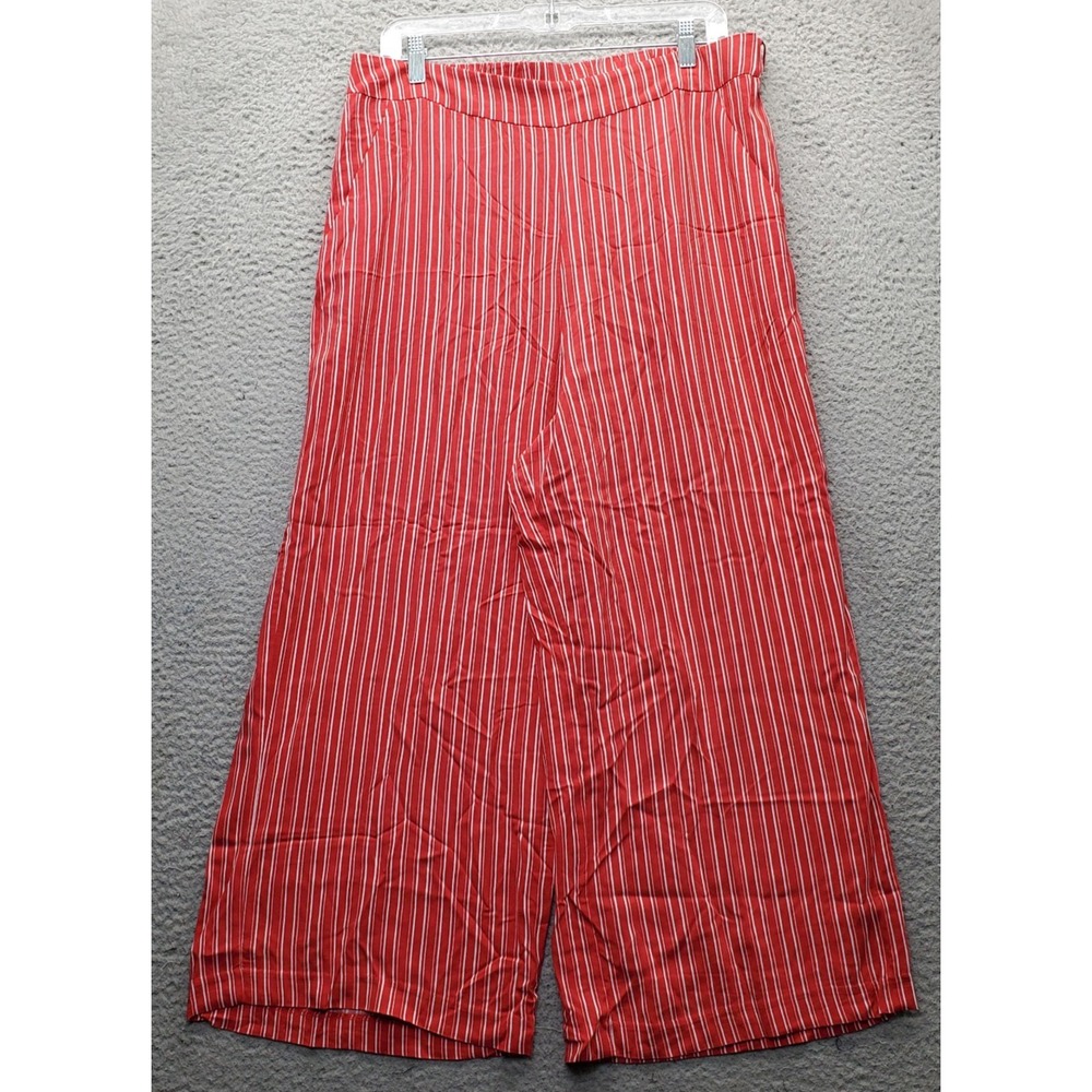 Jennifer Lopez Laji Piccolo Trousers Women L Multi Striped Wide Leg Belted Waist